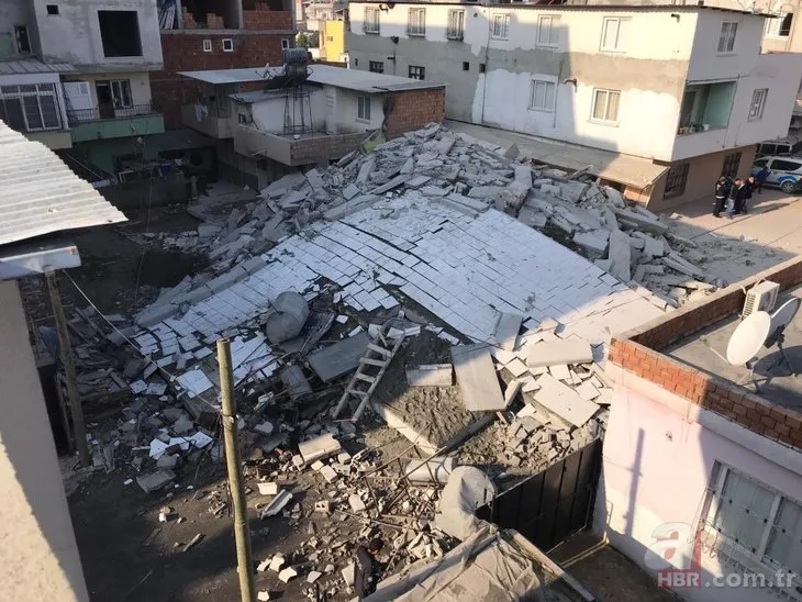Mersin'de 5 katlı bir bina çöktü