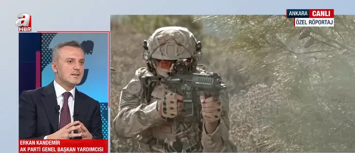 AK Parti Genel Başkan Yardımcısı Erkan Kandemir A Haber'e konuştu (Ekran görüntüsü / A Haber)