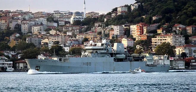 İngiliz araştırma gemisi İstanbul Boğazı’ndan geçti