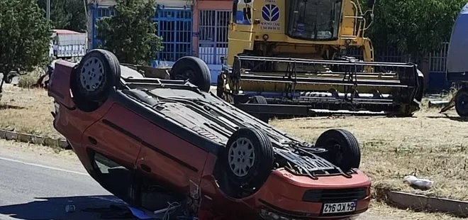 Uşak’ta korkutucu kaza: 3 yaralı