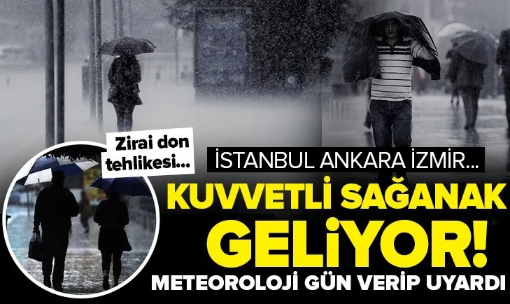 Meteoroloji gün verip uyardı! Kuvvetli sağanak yağış geliyor! İstanbul Ankara İzmir’de bu hafta hava durumu nasıl olacak?