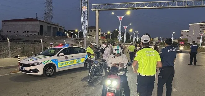 Adana'da denetim! 16 motosikletli trafikten men | 94 sürücüye ceza yağdı