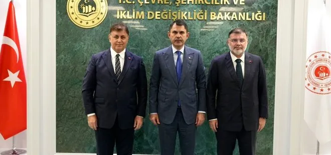 Bakan Murat Kurum İzmir Büyükşehir Belediye Başkanı Tugay’ı kabul etti