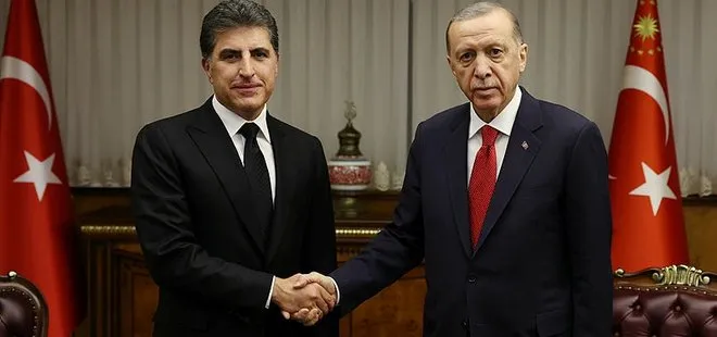 Başkan Erdoğan IKBY Başkanı Neçirvan Barzani’yi kabul etti