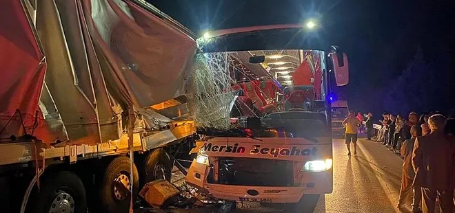 Yolcu otobüsü ve TIR çarpıştı! 1'İ ağır 3 yaralı yaralı