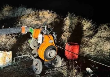 Baraj suyunu kaçak kullanırken yakalandı