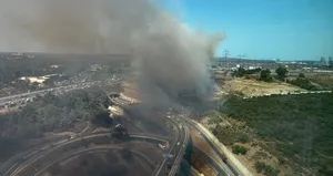 TEM’de korkutan yangın