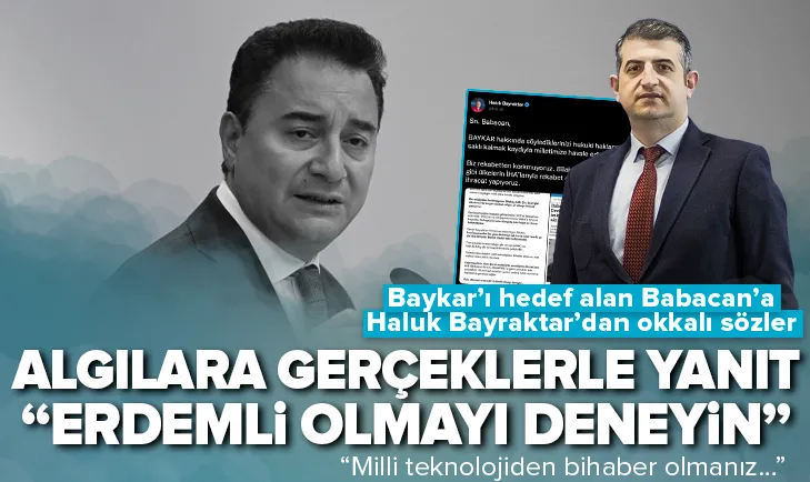 Ali Babacana Haluk Bayraktardan sert tepki