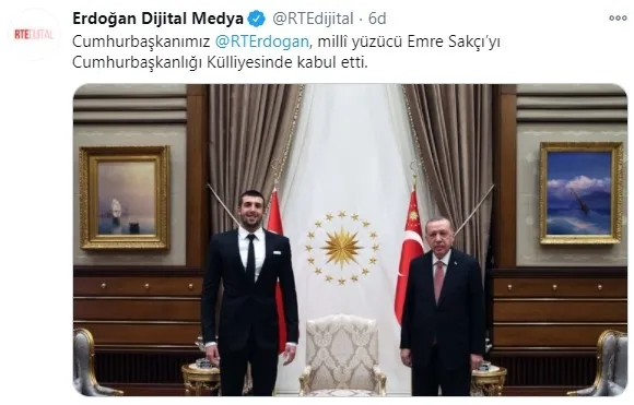 Son dakika: Başkan Erdoğan Mescid-i Aksa İmam Hatibi Sabri'yi ve milli yüzücü Emre Sakçı'yı kabul etti - 2