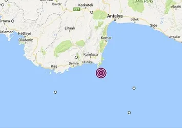 Akdeniz'de 4,3 büyüklüğünde deprem meydana geldi
