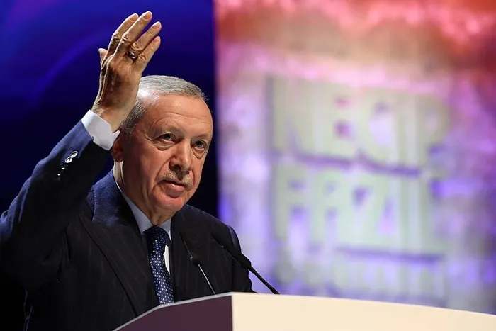 Başkan Erdoğan, Necip Fazıl Ödülleri Töreninde açıklamalarda bulundu. (Foto: AA)