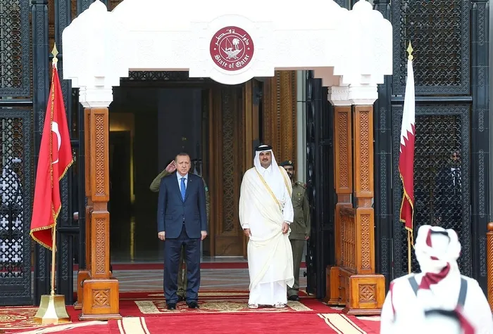 Erdoğan, Katar Emiri Al-Sani tarafından resmi törenle karşılandı - 1