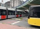 İETT otobüsü tramvaya çarptı! Seferler aksadı
