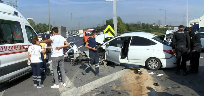İstanbul’da feci kaza: 2’si polis 5 kişi yaralandı, trafik kilitlendi
