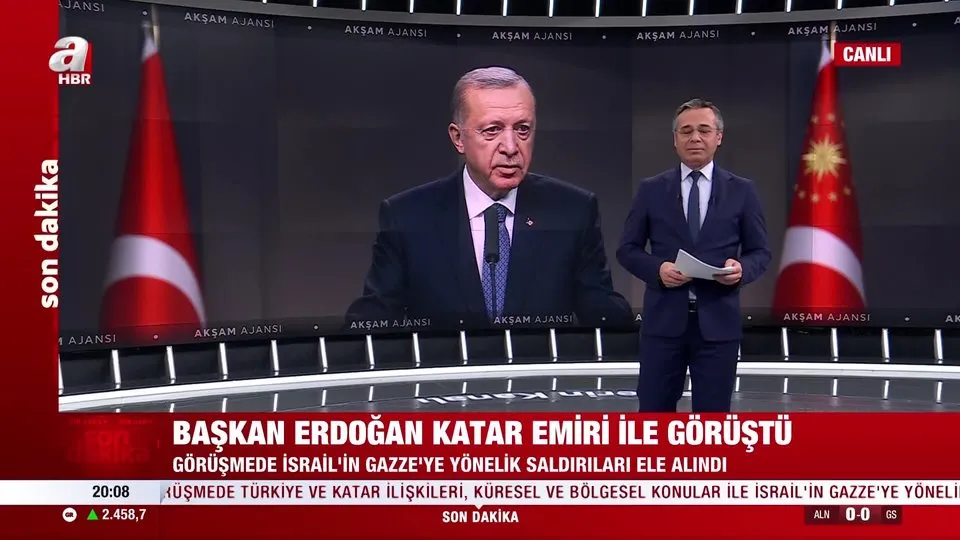 Başkan Erdoğan Katar Emiri Al Sani ile görüştü