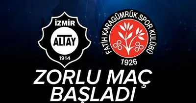 Altay-Fatih Karagümrük maçı başladı! CANLI ANLATIM