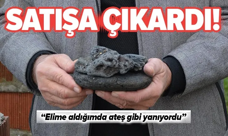 Sinop’ta arazisinde gezerken gök taşı düştü! Satışa çıkardı