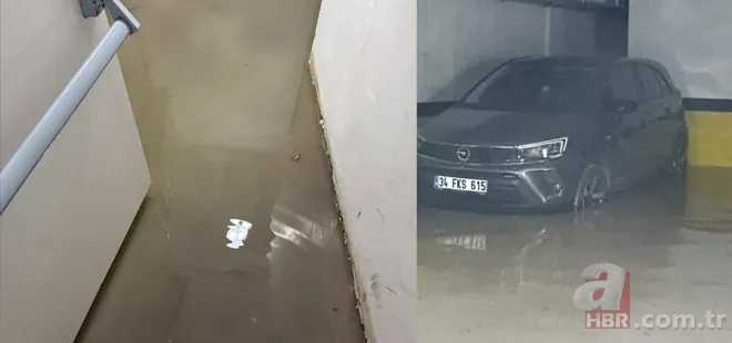 Sağanak yağış sonrası İstanbul'da felaket! Yol çöktü iki araç dereye uçtu 6