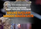 Savaş suçları madde madde liste
