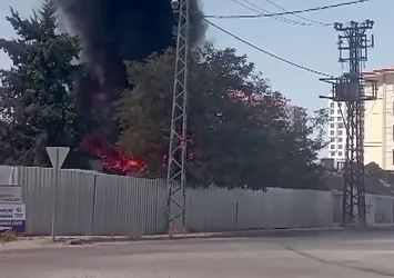 Malatya'da şantiyede korkutan yangın