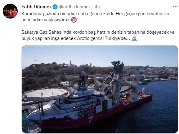 Enerji Bakanı Fatih Dönmez: Karadeniz gazında bir adım daha geride kaldı