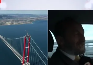 Ecdada saygının hediyesi! A Haber ekipleri açılışı yapılan 1915 Çanakkale Köprüsünden otomobille geçti