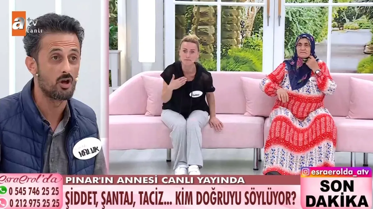 Canlı yayında yüzleşme! Pınar, annesi ve Haluk stüdyoda | Haluk Pınar'a uygunsuz videolar ile şantaj mı yaptı?
