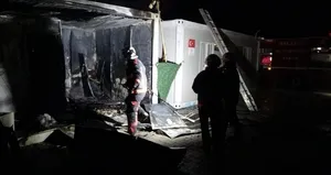 Malatya’da bir konteyner kentte yangın!