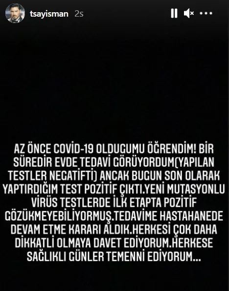 Ünlü oyuncu Tolgahan Sayışman Covid-19 tedavisi nedeniyle hastaneye kaldırıldı - 2