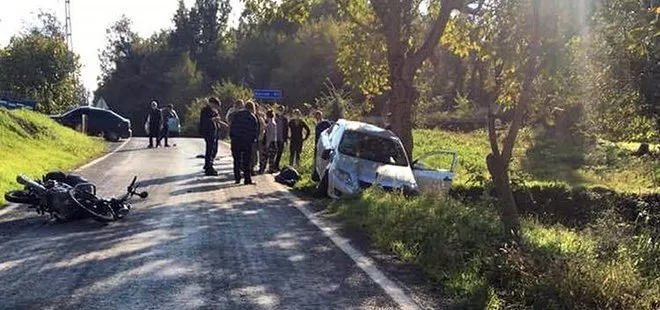 Zonguldak’ta otomobil ile motosiklet çarpıştı: 2 yaralı