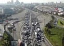 Mahmutbey Gişelerinde korona trafiği havadan görüntülendi