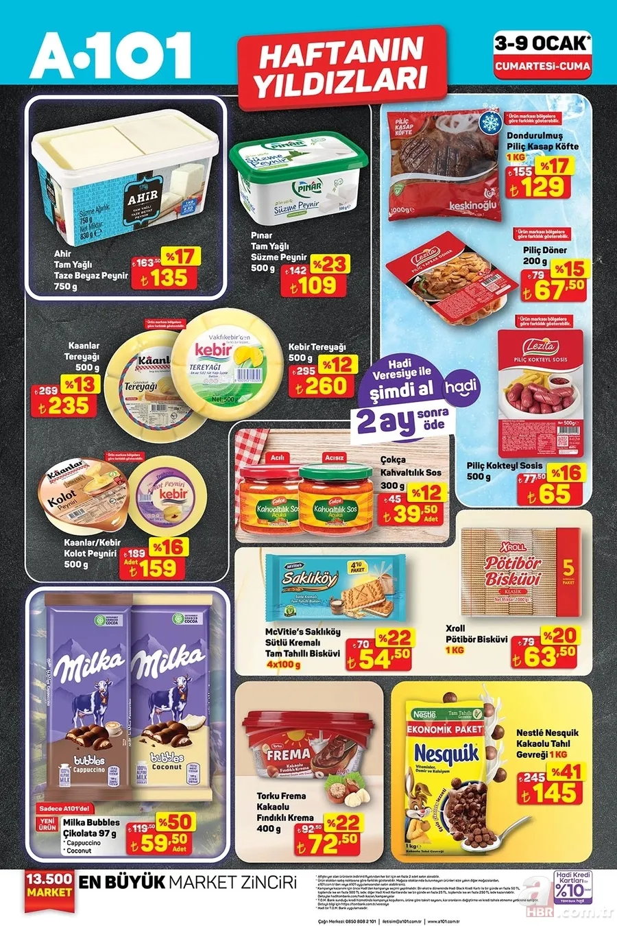 Bu hafta A101’de neler var? 3-9 Ocak indirim listesi: Gıda ve temizlik ürünleri 3