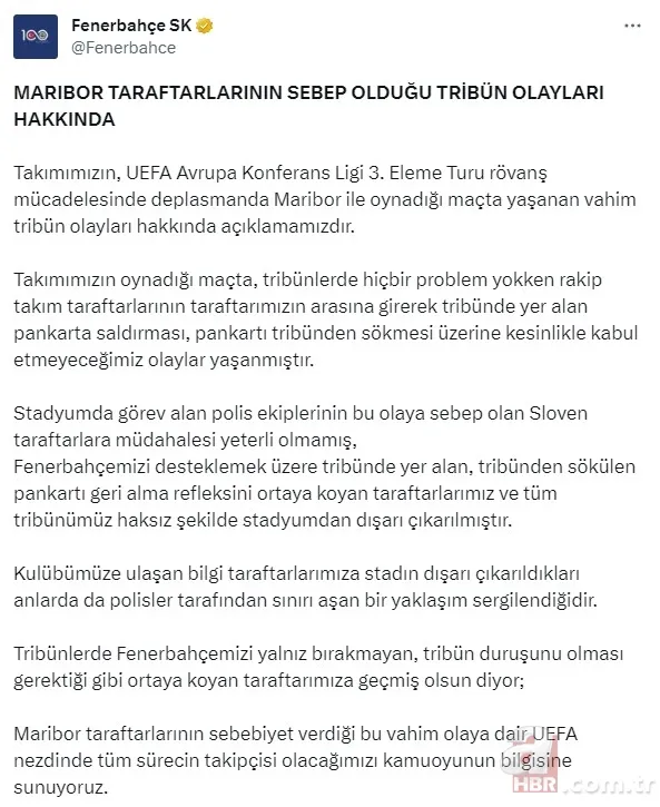 Maribor Fenerbahçe maçında olay çıktı! 5