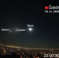 Jüpiter ile Satürn’ün büyük buluşması! İzmirden teleskopla saniye saniye böyle görüntülendi