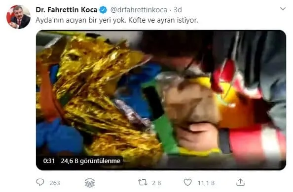 Son dakika: 91 saat sonra mucize! Ayda bebek sağ olarak kurtarıldı