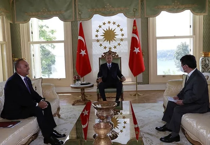 Son dakika: Başkan Erdoğan Japonya Dışişleri Bakanı Motegi'yi kabul etti - 1