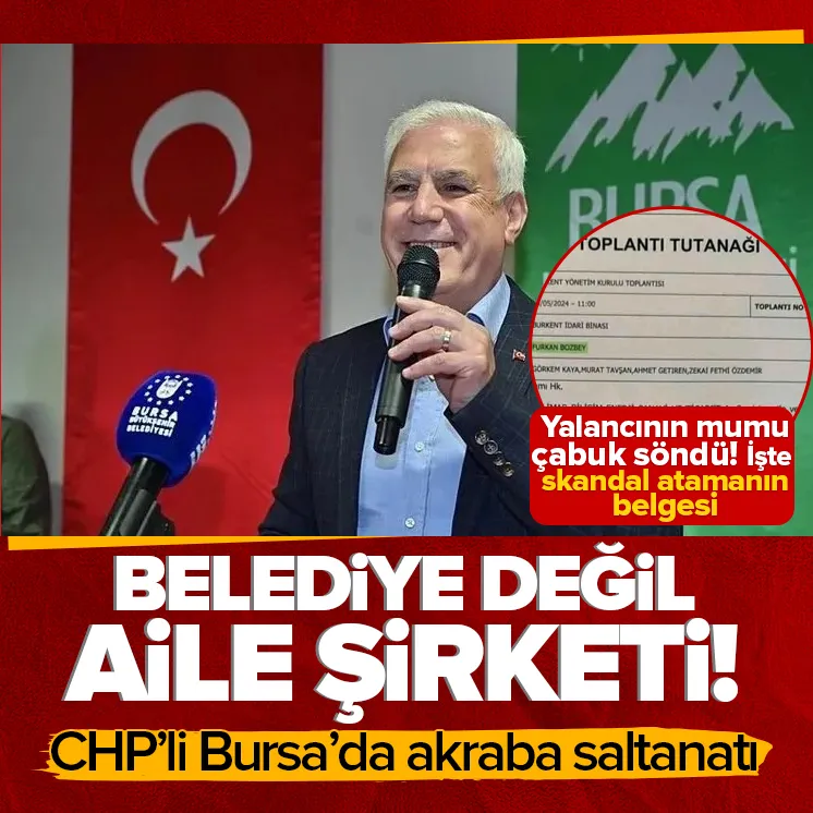 Bursa’yı bir ayda aile şirketine çevirdi!