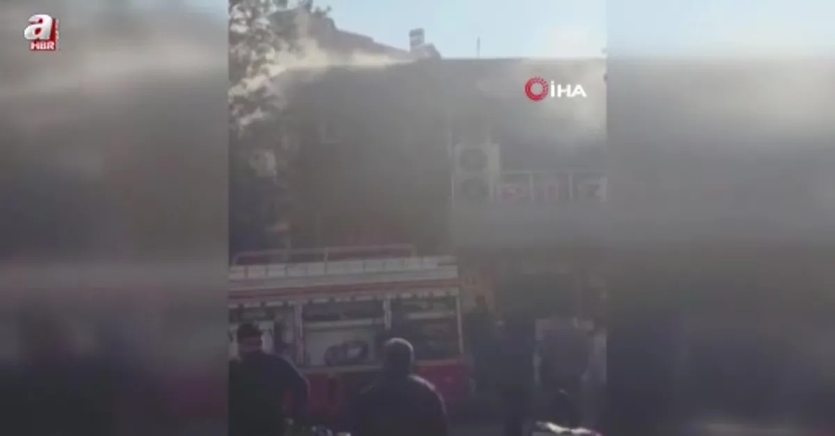 İş yerinde çıkan yangın paniğe neden oldu