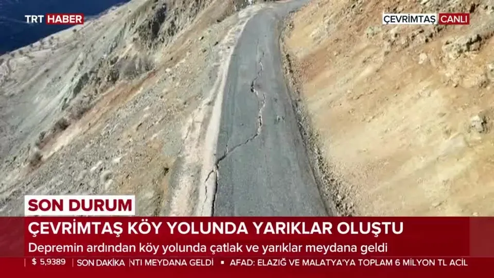 Çevrimtaş köyünde korkutan manzara