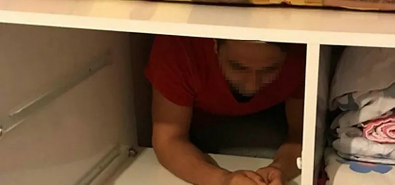 Son dakika: FETÖ şüphelisi dolapta yakalandı