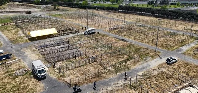 İstanbul’da Kurban Bayramı hazırlığı! Çadırlar kurulmaya başlandı