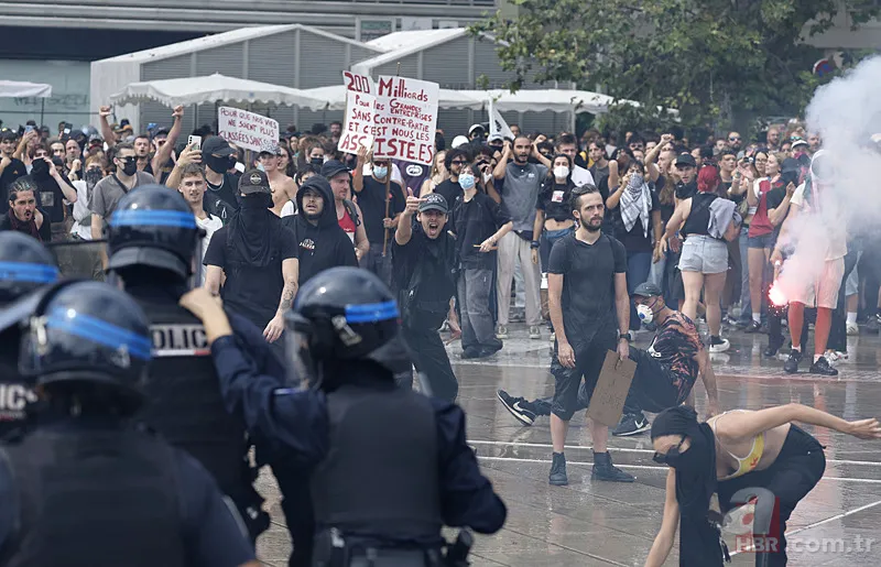 Fransa'da sokaklar yangın yeri! Protestolar ülkeyi kilitledi 20