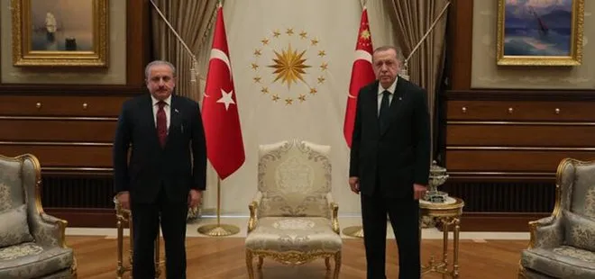 Başkan Erdoğan TBMM Başkanı Şentop’u kabul etti
