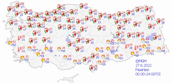 1656083733916.png Meteoroloji'den son dakika uyarısı! Çok sayıda ile yağmur ve fırtına geliyor! Haritalar güncellendi | İstanbul Ankara İzmir'de hava durumu... - 10