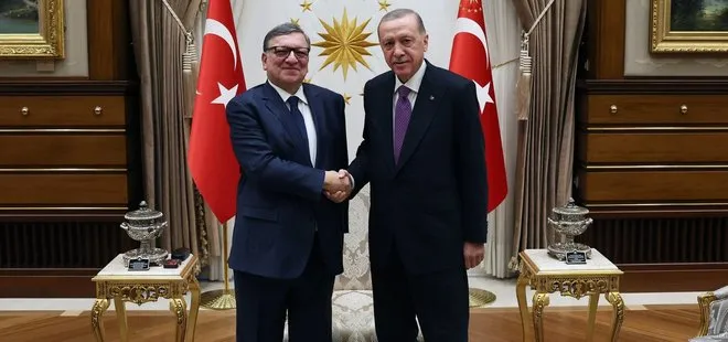 Başkan Erdoğan, eski AB Komisyonu Başkanı Barroso’yu Külliye’de kabul etti