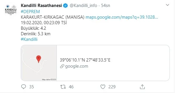 Son dakika: Manisa'da bir deprem daha! - 1
