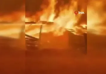 Bursa'da bir köye panik yaşatan yangın