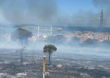 Balıkesir'de korkutan yangın! Kırsal alanda çıkan yangına havadan müdahale edildi