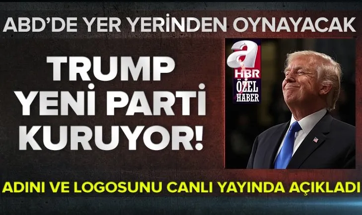 ABD'de yer yerinden oynayacak! Donald Trump yeni parti kuruyor: Mustafa Tanyeri partinin yeni adını ve amblemini canlı yayında açıkladı