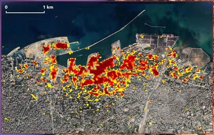 Beyrut’taki patlama uzaydan böyle görüntülendi!